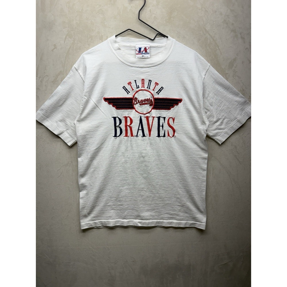 Vintage Atlanta Braves Shirt Mens Medium Logo Athletic MLB Baseballl Graphic 90s